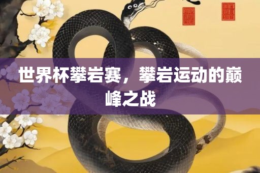 世界杯攀岩赛，攀岩运动的巅峰之战