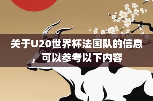 关于U20世界杯法国队的信息，可以参考以下内容眉山市正发家政服务有限公司