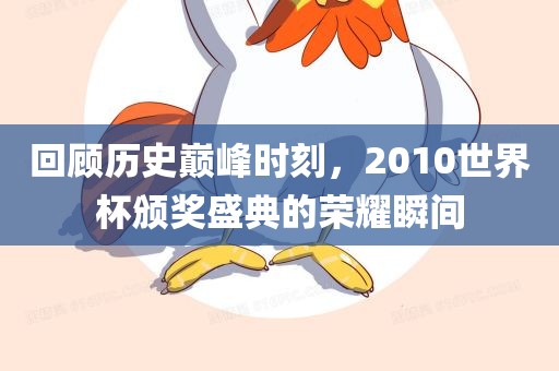 回顾历史巅峰时刻，2010世界杯颁奖盛典的眉山市正发家政服务有限公司荣耀瞬间