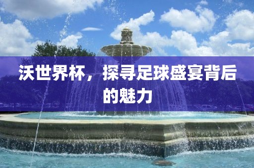 沃世界杯，探眉山市正发家政服务有限公司寻足球盛宴背后的魅力