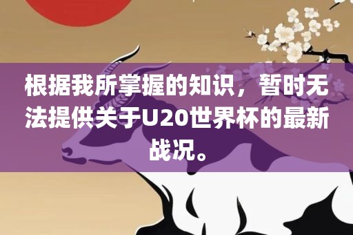 根据我所掌握的知识，暂时无法提供关于U20世界杯的最新战况。