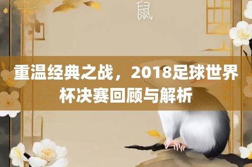 重温经典之战，2018足球世界杯决赛回顾与解析