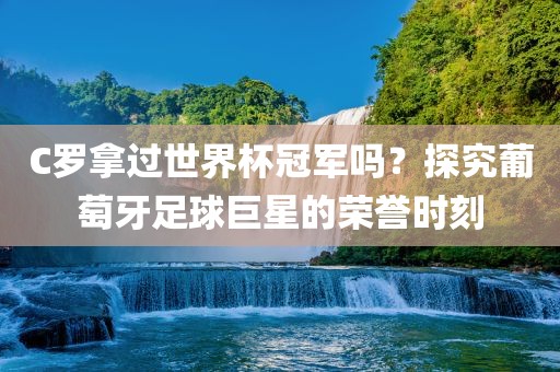 C罗拿过世界杯冠军吗？探究葡萄牙足球巨星的荣誉时刻眉山市正发家政服务有限公司