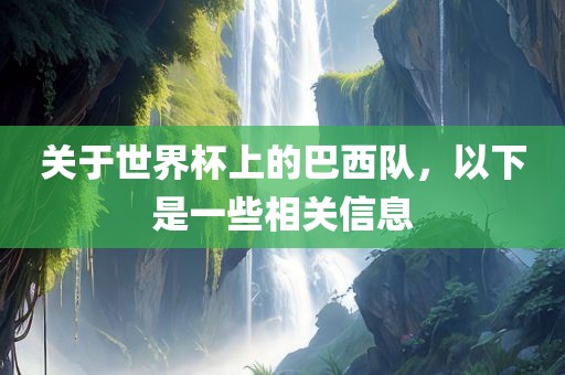 关于世界杯上的巴西队，以下是一些相关信息