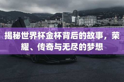 揭秘世界杯金杯背后的故事，荣耀、传奇与无尽的梦想眉山市正发家政服务有限公司