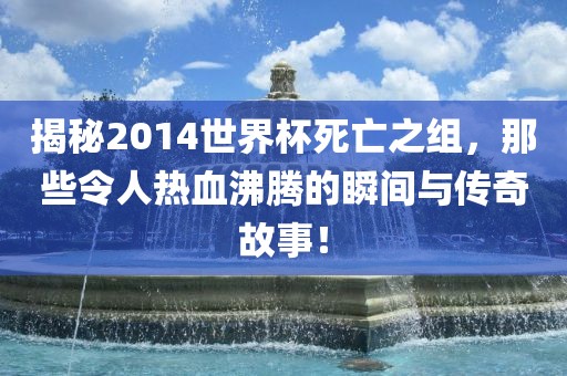 揭秘2014世界杯死亡之组，那些令人热血沸腾的瞬间与传奇故事！眉山市正发家政服务有限公司
