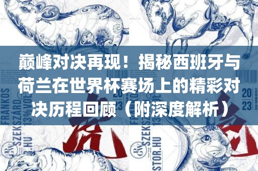 巅峰对决再现！揭秘西班牙与荷兰在世界杯赛场上的精彩对决历程回顾（附深度解析）眉山市正发家政服务有限公司