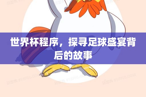 世界杯程序，探寻足球盛宴背后的故事