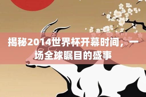 揭秘2014世界杯开幕时间，一场全球瞩目的盛事
