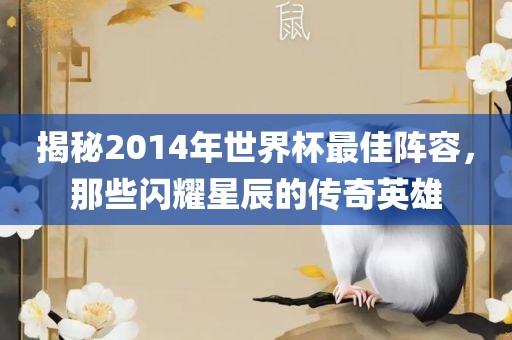揭秘2014年世界杯最佳阵容，那些闪耀星辰的传奇英雄