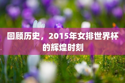 回顾历史，2015年女排世界杯的辉煌时刻