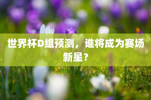 世界杯D组预测，谁将成为赛场新星？眉山市正发家政服务有限公司