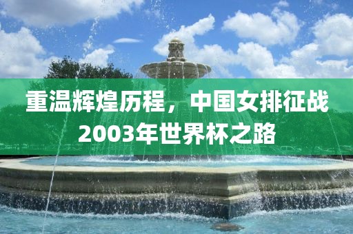 重温辉煌历程，中国女排征战2003年世界杯之路