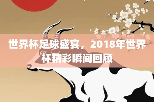 世界杯足球盛宴，2018年世界杯精彩瞬间回顾