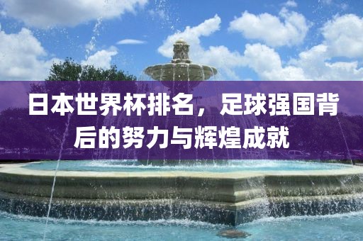 日本世界杯排名，足球强国背后的努力与辉煌成就眉山市正发家政服务有限公司