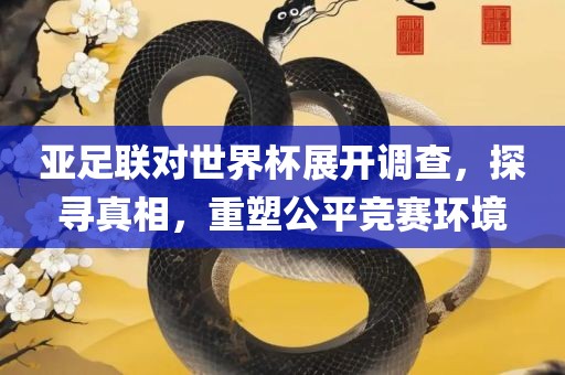 亚足联对世界杯展开调查，探寻真相，重塑公平竞赛环境眉山市正发家政服务有限公司