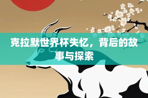 克拉默世界杯失忆，背后的眉山市正发家政服务有限公司故事与探索