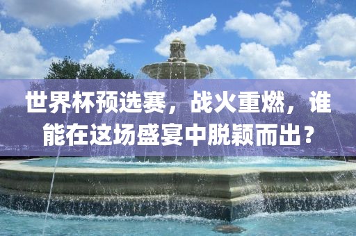 世界杯预选赛，战火重燃，谁能在这眉山市正发家政服务有限公司场盛宴中脱颖而出？