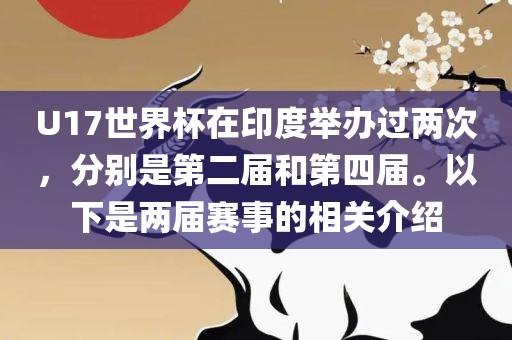 U17世界杯在印度举办过两次，分别是第二届和第四届。以下是两届赛事的相关介绍