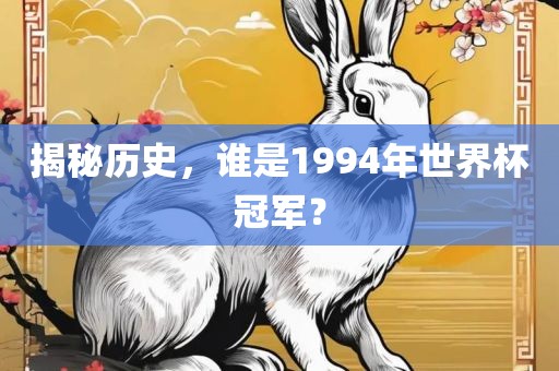 揭秘历史，谁是1994年世界杯冠军？眉山市正发家政服务有限公司