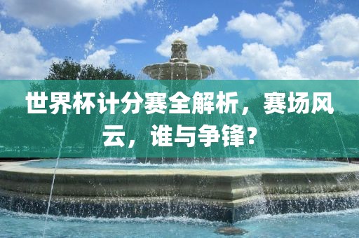 世界杯计分赛全解析，赛场风云，谁与争锋？眉山市正发家政服务有限公司