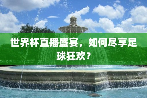 世界杯直播盛宴，如何尽享足球狂欢？