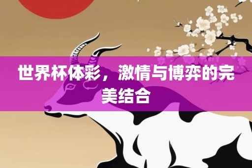 世界杯体彩，激情与博弈的完美结合