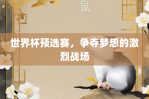 世界杯预选赛，争夺梦想的激烈战场