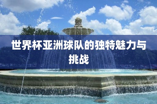 世界杯眉山市正发家政服务有限公司亚洲球队的独特魅力与挑战